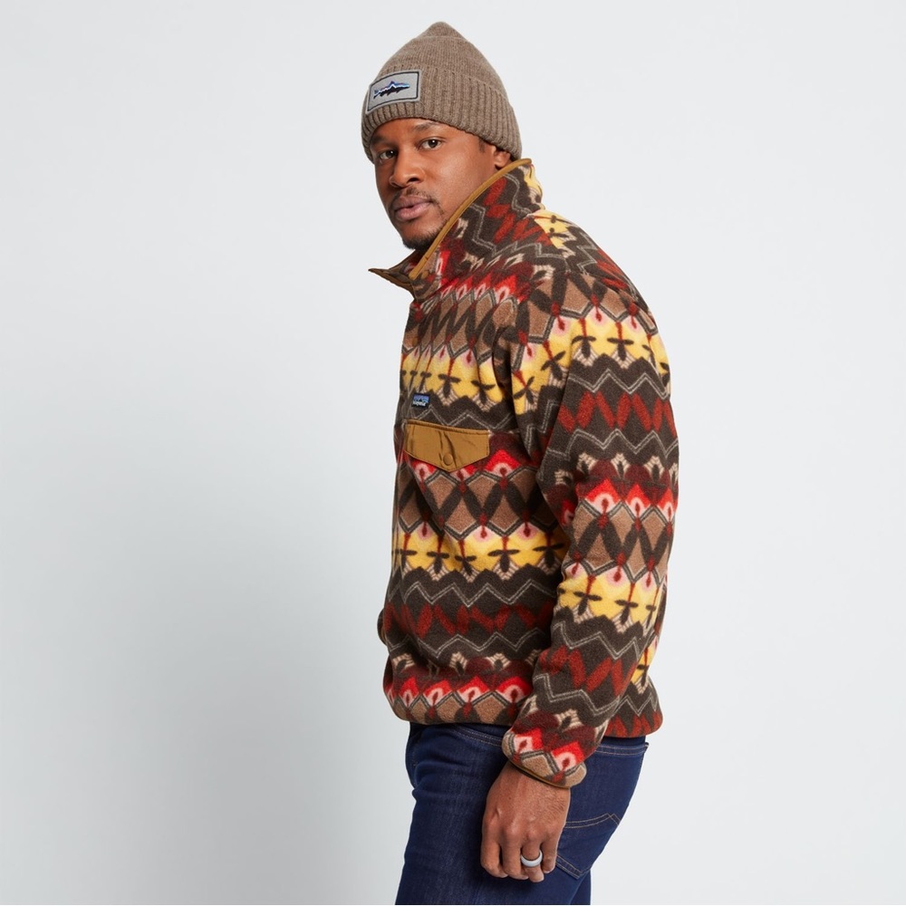 Patagonia Synchilla Snap-T Fleece Pullover Companions Big Logwood Brown Men’s XL